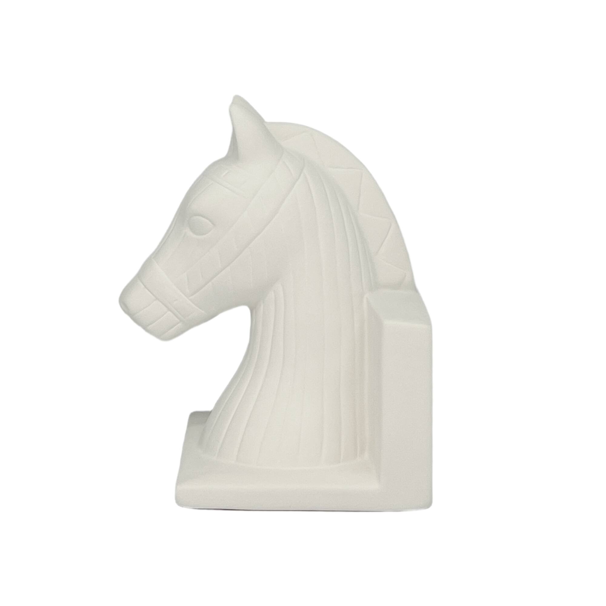 Jonathan Adler x Michaels 7" DIY Ceramic Trojan Horse Book End Set